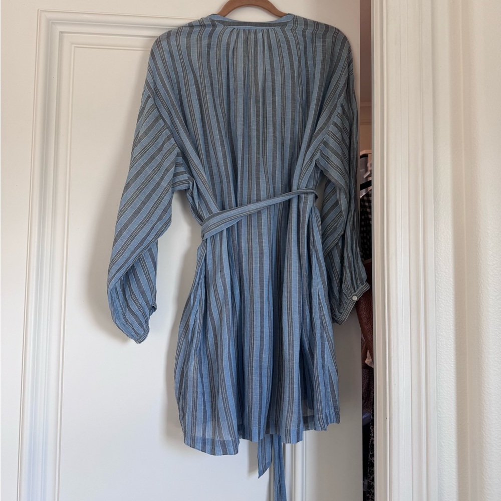 DOEN Jo Dress in Indigo Stripe - XS - Picture 3 of 5